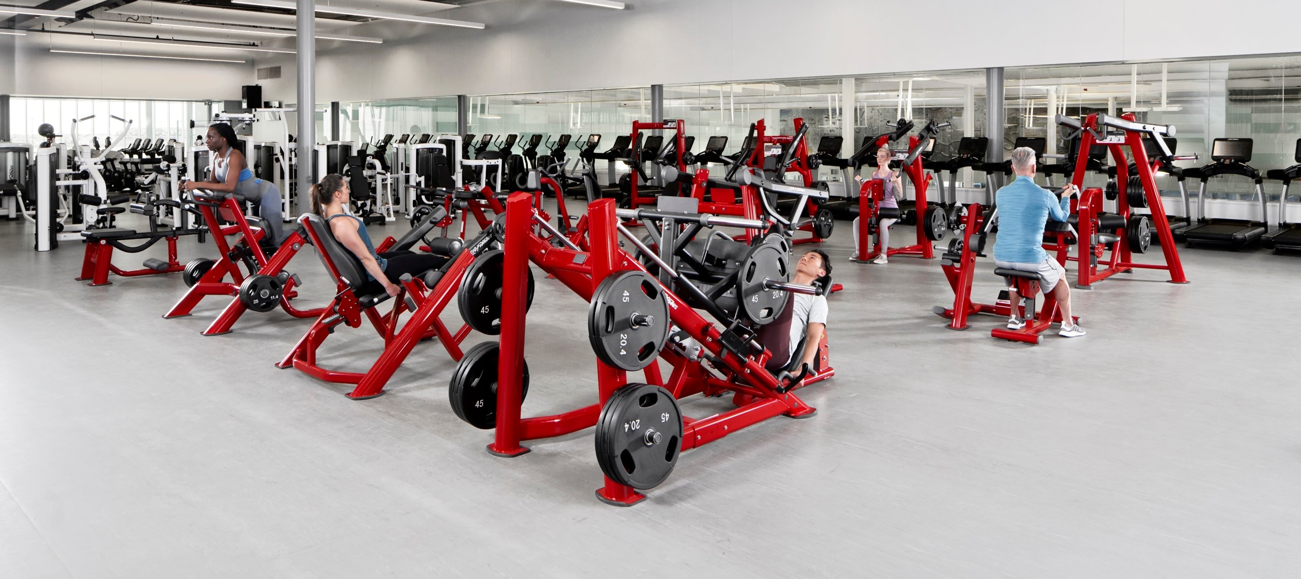 Commercial fitness plate loaded gym equipment Life Fitness