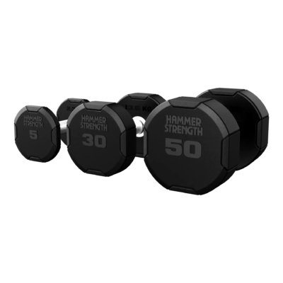 Hammer Strength 4-Sided Dumbbells - Rubber (HS-DB)